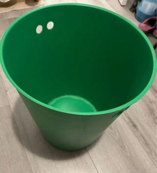 Cubo baúl infantil azul y verde