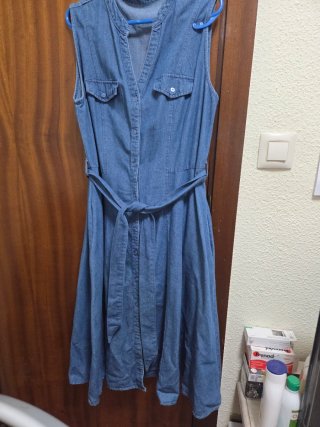 Vestido vaquero sin mangas