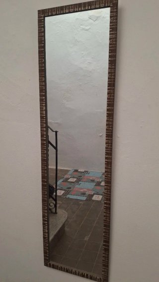 Espejo de madera y cristal 135cm x 35 cm