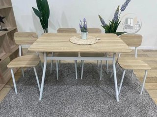 Mesa Comedor 110x70cm con Cuatro Sillas
