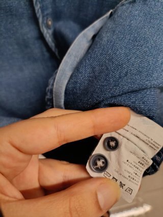 Camicia jeans uomo BRAND & MORE blu