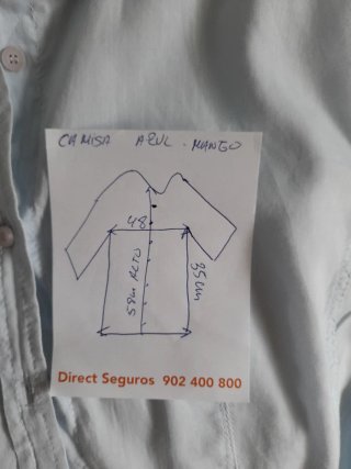 Camisa Mango Azul Talla M