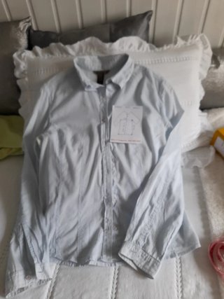 Camisa Mango Azul Talla M
