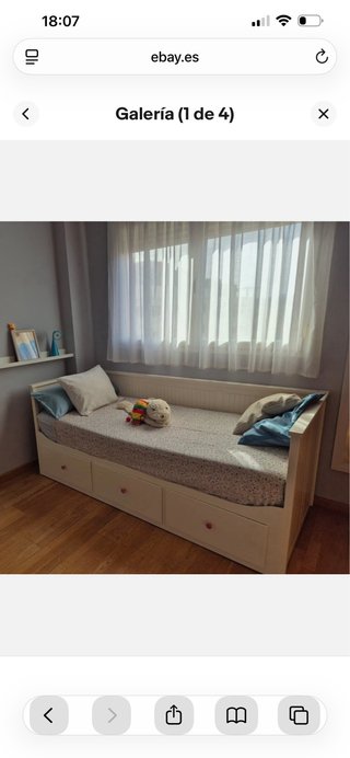Cama nido Ikea Hemnes blanca con cajones