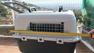 Transportín para Perro Gris y Blanco