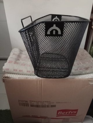 Cesta de bicicleta de malla negra
