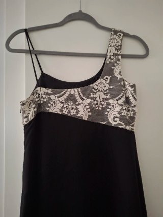 Vestido JM Moya Negro y Blanco