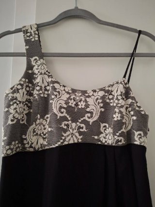 Vestido JM Moya Negro y Blanco