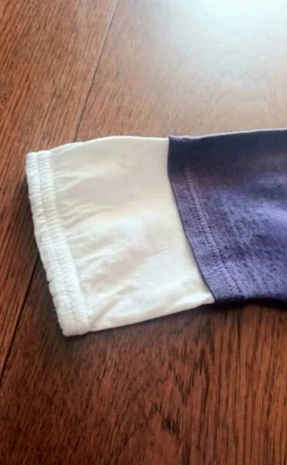 Top finto due pezzi Y2K viola/ bianco Vintage 3/4