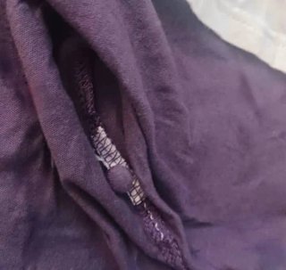 Top finto due pezzi Y2K viola/ bianco Vintage 3/4