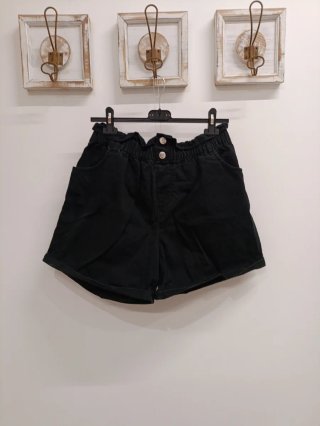 Set 2 Pantaloncini Jeans Neri e Blu L/XL