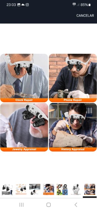 Lupa de reparación Pancellent con accesorios nuevo