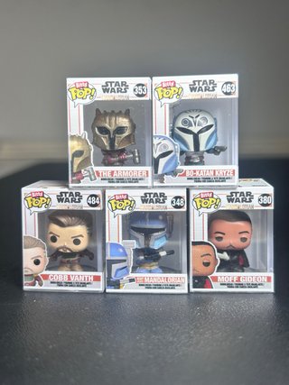 Lote 5 Funko Pop Bitty Star Wars Mandalorian