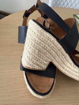 Sandalias de cuero negra,talla 39