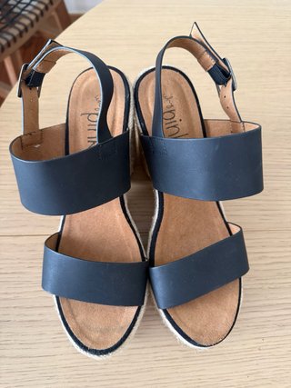 Sandalias de cuero negra,talla 39