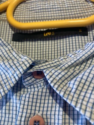 Camisa Lee cuadros azul y blanco