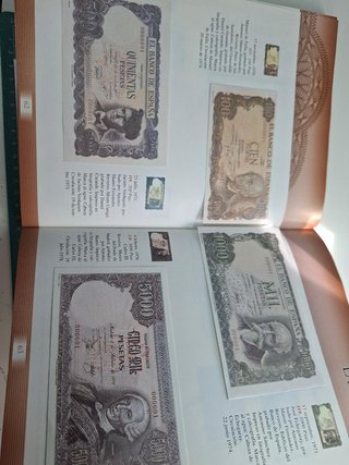 Álbum Historia de la Peseta Billetes Monedas