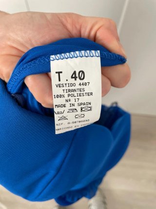 Vestido largo azul talla 40