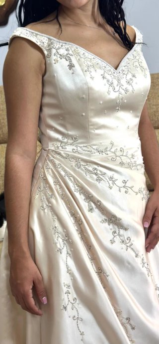 Vestido de Novia Pronovias Perla Beige