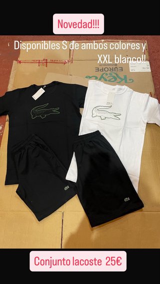 Conjunto Lacoste S Negro