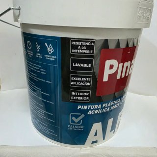 Pintura Plástica Acrílica Mate Pinay Blanca 14L