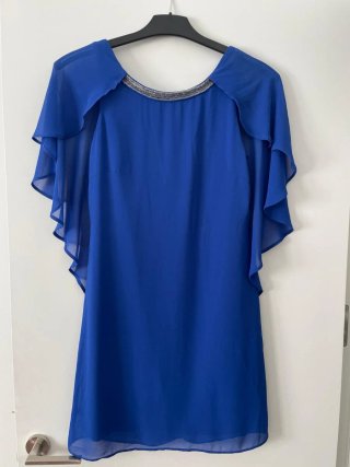 Vestido fiesta azul talla 36 El corte inglés