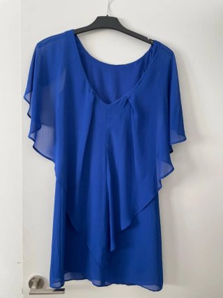 Vestido fiesta azul talla 36 El corte inglés