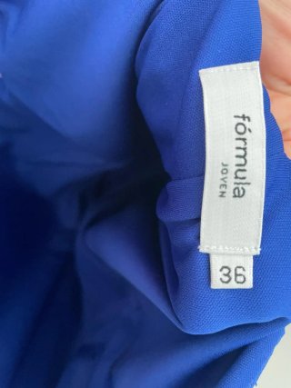 Vestido fiesta azul talla 36 El corte inglés