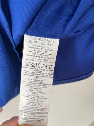 Vestido fiesta azul talla 36 El corte inglés