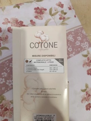 Completo Lenzuola Matrimoniale Cotone Floreale