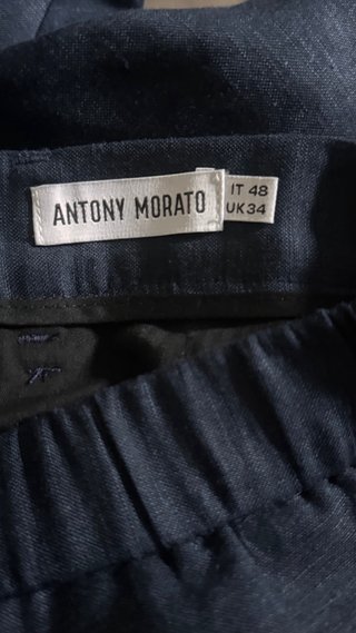 Pantaloni Antony Morato misto 70lino blu taglia 48