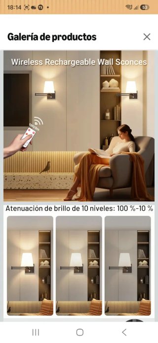 Aplique de pared moderno negro y blanco nuevo prec