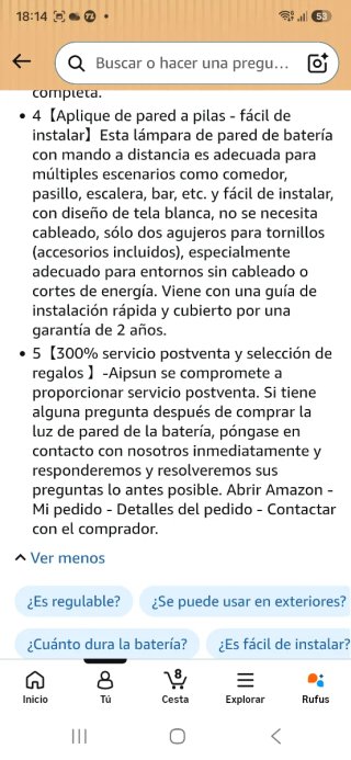Aplique de pared moderno negro y blanco nuevo prec