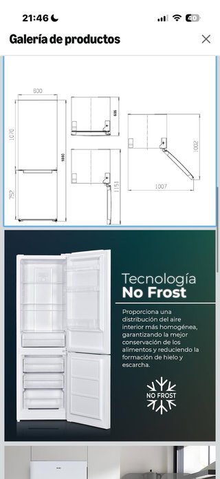 Frigorífico Combi SVAN -No Frost- Blanco