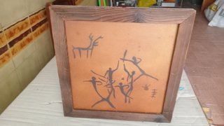 Cuadro Piedra Pintura Rupestre