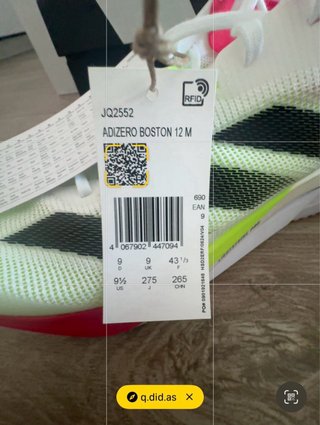 Adidas Adizero Boston 12 Talla 43.5 Nuevas