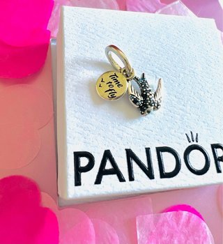 Pandora Time to fly charm plata