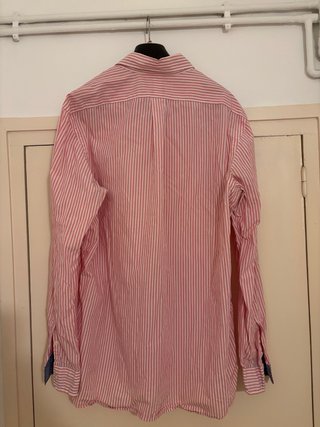 Camisa Polo Ralph Lauren Rayas Rosas Talla L