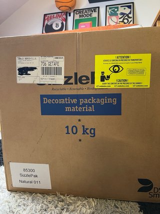 Relleno cajas virutas de carton