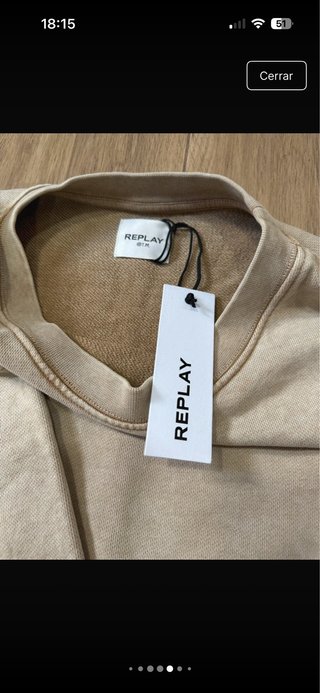 Sudadera Replay Marrón Talla L