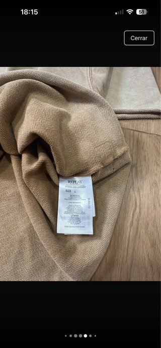 Sudadera Replay Marrón Talla L