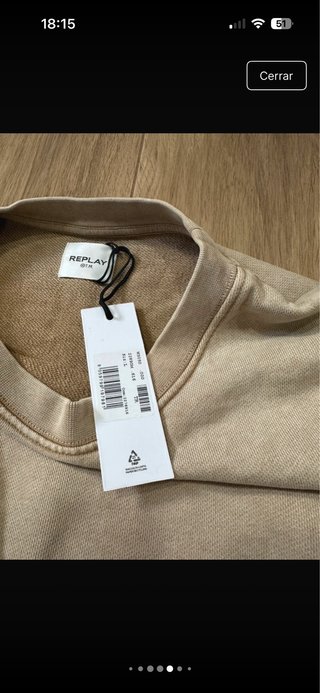 Sudadera Replay Marrón Talla L