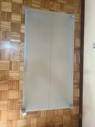 Mesa de centro cristal y metal