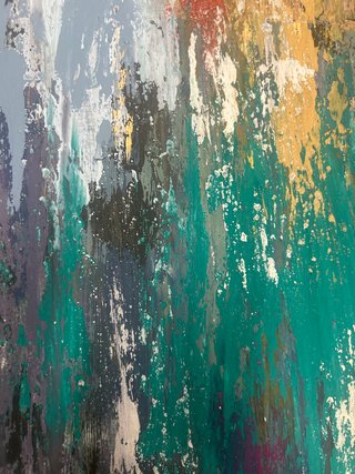 Cuadro Lienzo Abstracto Pintado a Mano 60x90cm