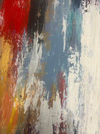 Cuadro Lienzo Abstracto Pintado a Mano 60x90cm