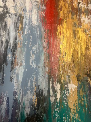 Cuadro Lienzo Abstracto Pintado a Mano 60x90cm