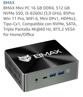 Mini PC BMAX i5-8260U 16GB RAM 512GB SSD