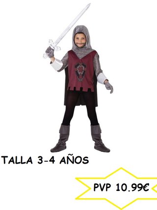 Disfraz Caballero Medieval Talla 3-4 Años