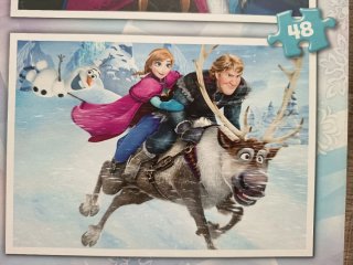 Puzzle de 48 piezas y portalápices Frozen (Nuevo)