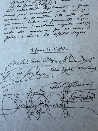 Serigrafía Acta Constitución Grupo Nacionalista